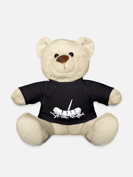 Pommes Currywurst - Teddy - Schwarz