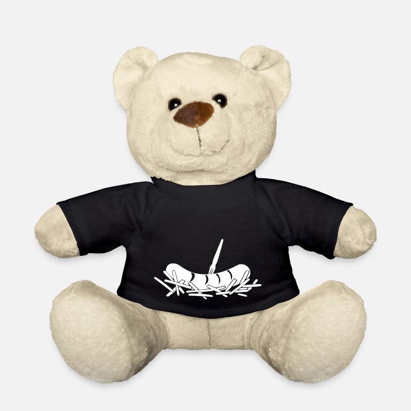 Pommes Currywurst - Teddy - Schwarz