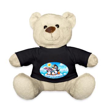 Funny Penguins - Teddy Bear - black - Front