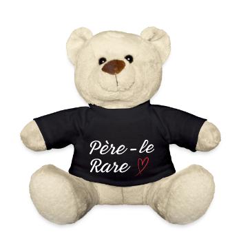 Rare Pearl Dad - Dad Gift Idea - Teddy Bear - black - Front