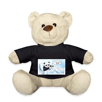 Morning Panda - Teddy Bear - black - Front