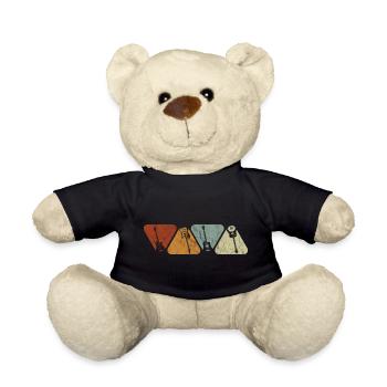 Four Instruments Silhouettes Pastel - Teddy Bear - black - Front