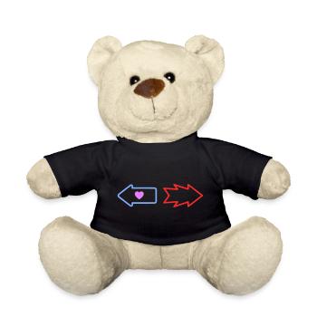 Pfeile Richtung Liebe Streit - Teddy - Schwarz - Vorne