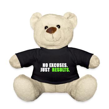 Aucune excuse. Juste des résultats. - Nounours - noir - Devant