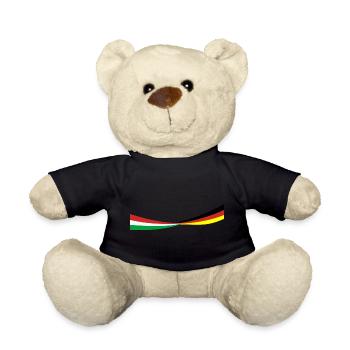 Italien - Deutschland - Schmal - Banner Sport Flag - Teddy - Schwarz - Vorne
