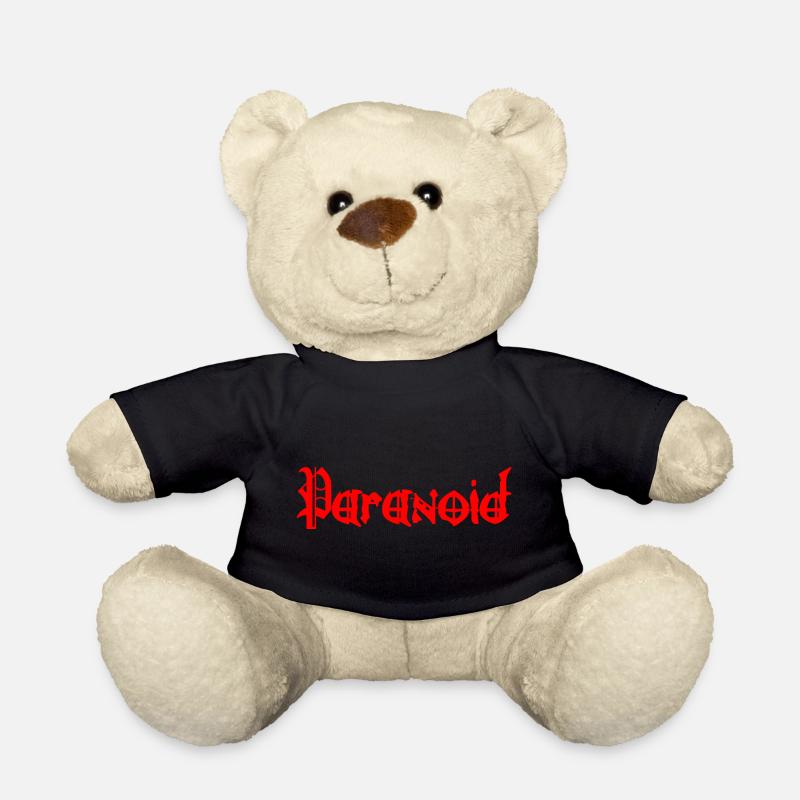 paranoid - red - Teddy - Schwarz
