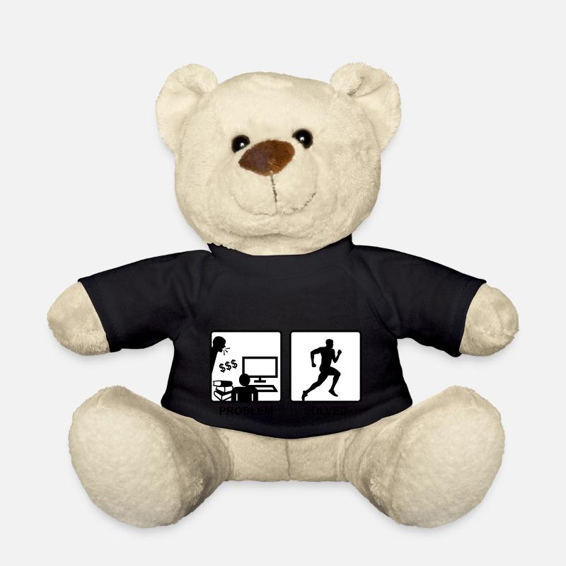 Running solves problems - Man - Nounours - noir