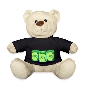Viele 100 Dollar - Teddy - Schwarz - Vorne