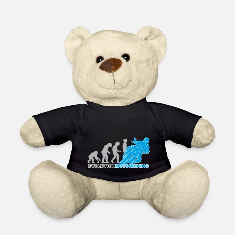 evolution motorbiking, motorcycle, motorcycling - Teddy Bear - black