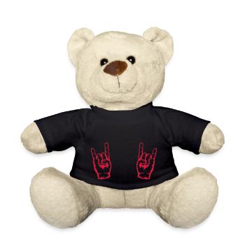 Heavy Metal 2 Hände - Teddy - Schwarz - Vorne