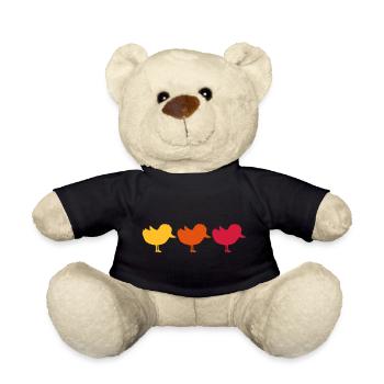 3 Küken Silhouette Team - Teddy - Schwarz - Vorne