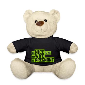 my wife is pregnant - Teddy - Schwarz - Vorne