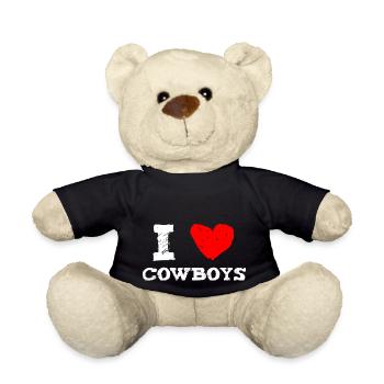 I love cowboys with red heart women - Nounours - noir - Devant