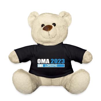 Oma 2023, Überraschung Geschenk Schwangerschaft - Teddy - Schwarz - Vorne