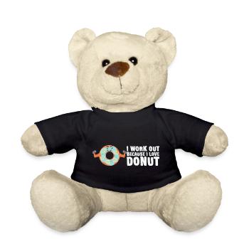 Ich trainiere, weil ich Donut liebe - Teddy - Schwarz - Vorne