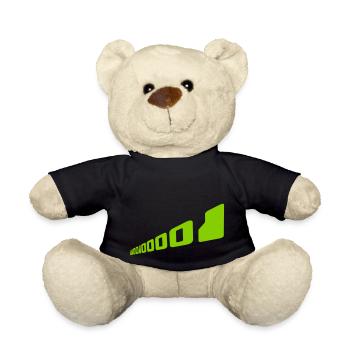 Binary Code Program Language - Teddy Bear - black - Front