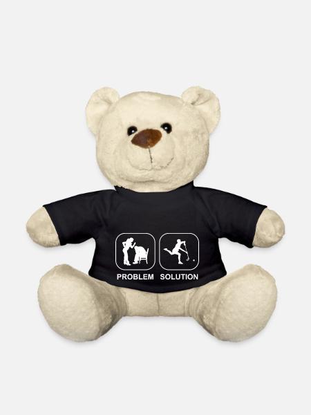 Joueur de hockey cadeau hockey sur gazon hockey hockey floorball - Nounours - noir