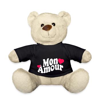 My love, Valentine's Day, - Teddy Bear - black - Front