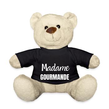 madame gourmande - Nounours - noir - Devant