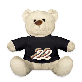 22ème anniversaire vintage - Nounours - noir - Devant