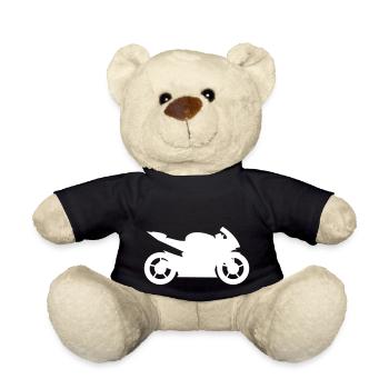 Vitesse élégante: moto sportive - Nounours - noir - Devant