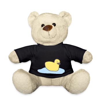 Baby-Ente - Teddy - Schwarz - Vorne