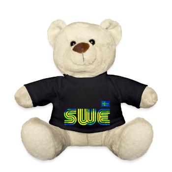 Suède Suède drapeau national norden skandinavia - Nounours - noir - Devant