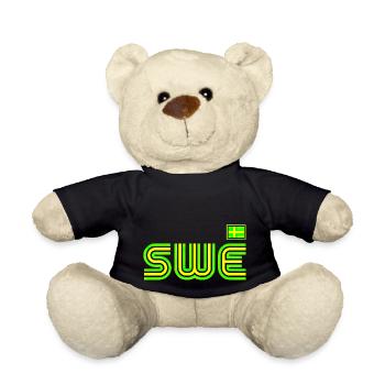 Suède Suède drapeau national norden skandinavia - Nounours - noir - Devant