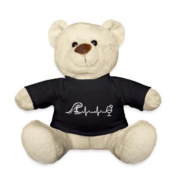 Wellen Spritz Herzschlag - Teddy - Schwarz - Vorne