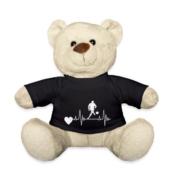 Fußballspieler Fußballmannschaft Fußballdesign - Teddy - Schwarz - Vorne