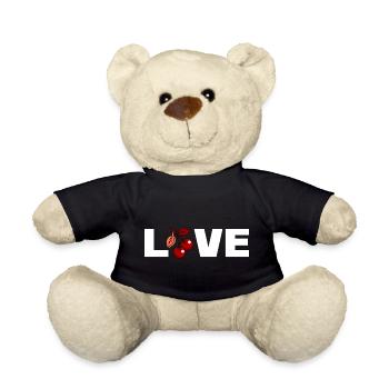 Love - Cherries - Teddy Bear - black - Front