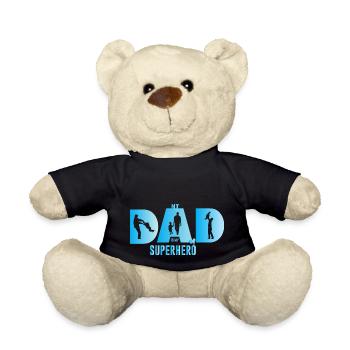 My dad is super hero - Teddy Bear - black - Front