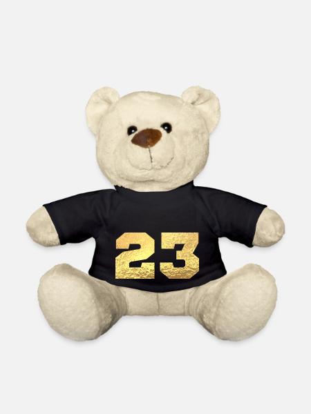 Numéro 23 paillettes doré - 23e anniversaire - Nounours - noir
