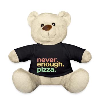 Never Enough Pizza - Pizza Lovers - ApriNoeScor - Teddy - Schwarz - Vorne