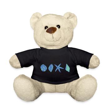Blue Shells - Sea Animal - Teddy Bear - black - Front