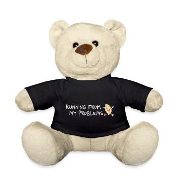 Running from my problems – Lustiger Croissant - Teddy - Schwarz - Vorne