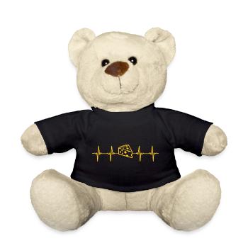  Käse Herzschlag Geschenk für Käseliebhaber - Teddy - Schwarz - Vorne