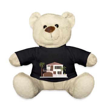 building house homes architecture house building214 - Teddy Bear - black - Front