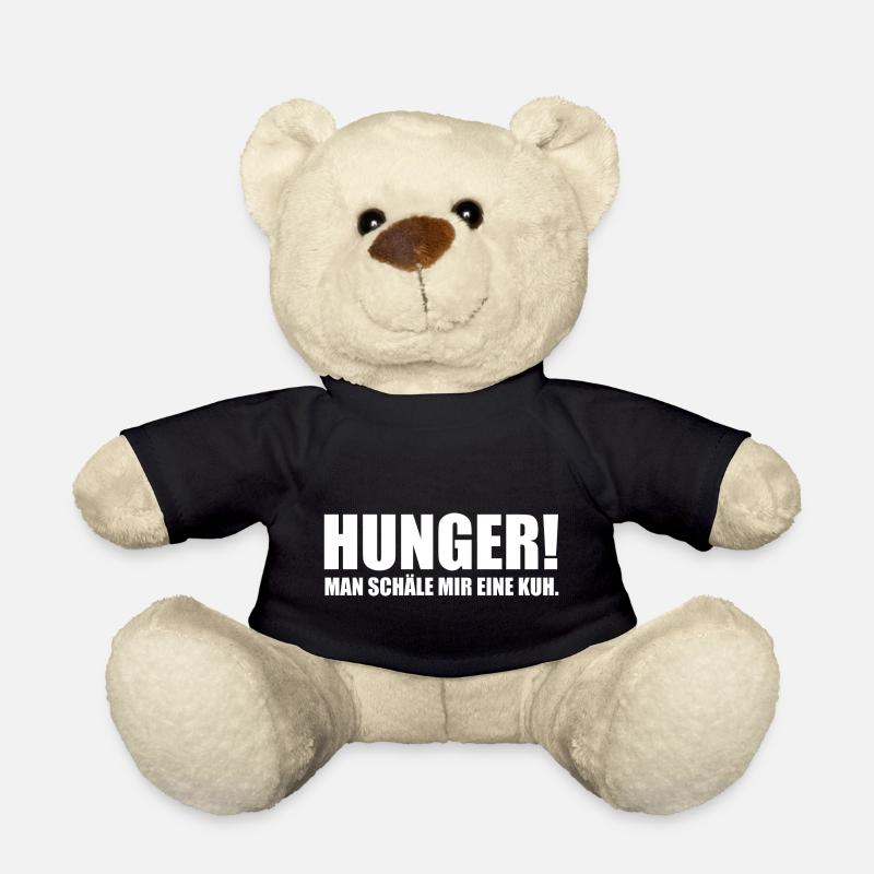 Hunger! Man schäle mir eine Kuh. Fleisch Geschenk - Teddy - Schwarz