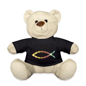 Jesus Fisch - Teddy - Schwarz - Vorne