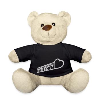 Date Mistakes Quote Logo - Teddy Bear - black - Front