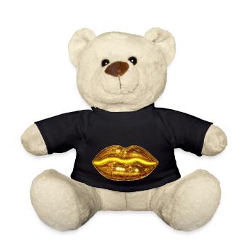 Golden Kiss - Teddy Bear - black - Front