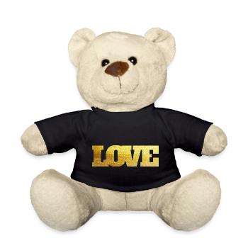 L O V E gold - Teddy - Schwarz - Vorne