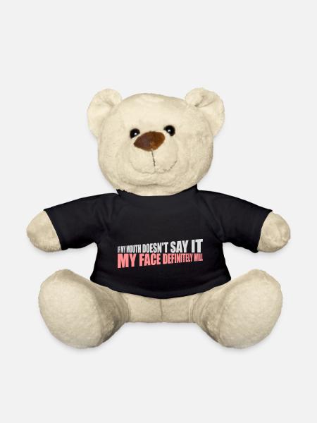 my face definitely will - Teddy Bear - black