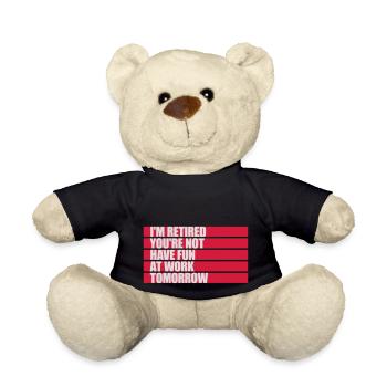 have fun at work - Teddy Bear - black - Front