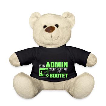Ein Admin steht nicht auf Er bootet It Programmier - Teddy - Schwarz - Vorne