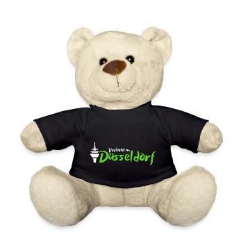 Verliebt in Düsseldorf | Düsseldorf Mitbringsel - Teddy - Schwarz - Vorne