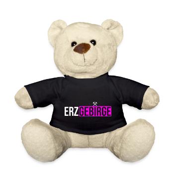 Erzgebirge Bergbau Logo - Teddy - Schwarz - Vorne