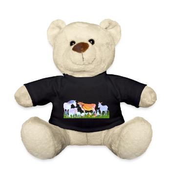 Bauernhoftiere / Tiere im Herzen - Teddy - Schwarz - Vorne
