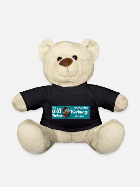 Ich will Kekse und keine Werbung! Keine Werbung! - Teddy - Schwarz